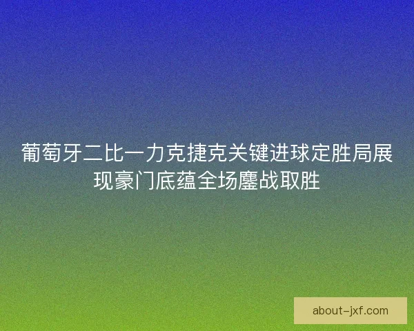 葡萄牙二比一力克捷克关键进球定胜局展现豪门底蕴全场鏖战取胜